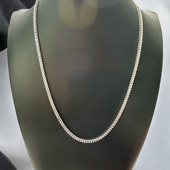 925 BS Solid Sterling Silver Franco Square Box Chain Necklace